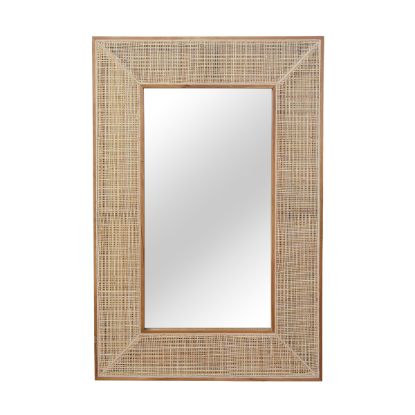 Picture of Morelia Solid Mindi Wood Rattan Rectangular Mirror Frame
