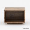 Picture of Montague Modern Rustic Solid Acacia Wood Cube Nightstand