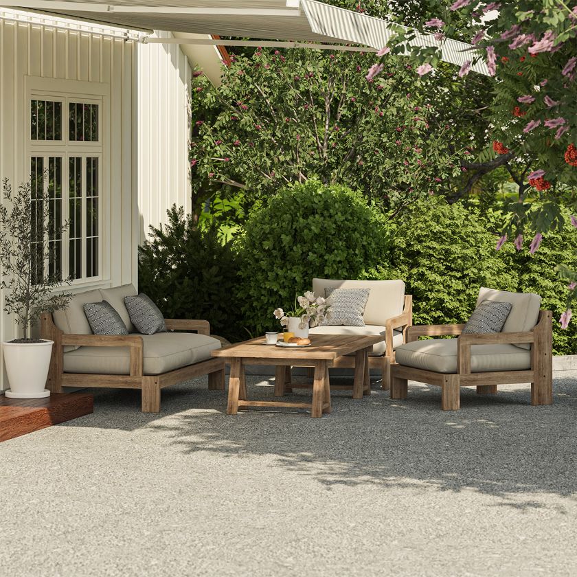 Picture of Plumpton Outdoor Teak Sofa Set