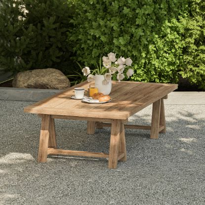 Picture of Plumpton Rustic Teak Patio Coffee Table