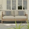 Picture of Plumpton Rustic Teak Wood Outdoor 2 Seater Sofa