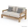 Picture of Plumpton Rustic Teak Wood Outdoor 2 Seater Sofa