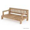 Picture of Plumpton Rustic Teak Wood Outdoor 2 Seater Sofa