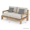 Picture of Plumpton Rustic Teak Wood Outdoor 2 Seater Sofa