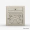 Picture of Pittsburg Solid Wood White One Drawer Nightstand with Cabinet