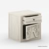 Picture of Pittsburg Solid Wood White One Drawer Nightstand with Cabinet