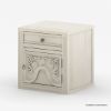 Picture of Pittsburg Solid Wood White One Drawer Nightstand with Cabinet