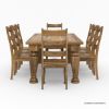 Picture of Litchfield Handcrafted Vintage 8 Pc Solid Wood Dining Table Set