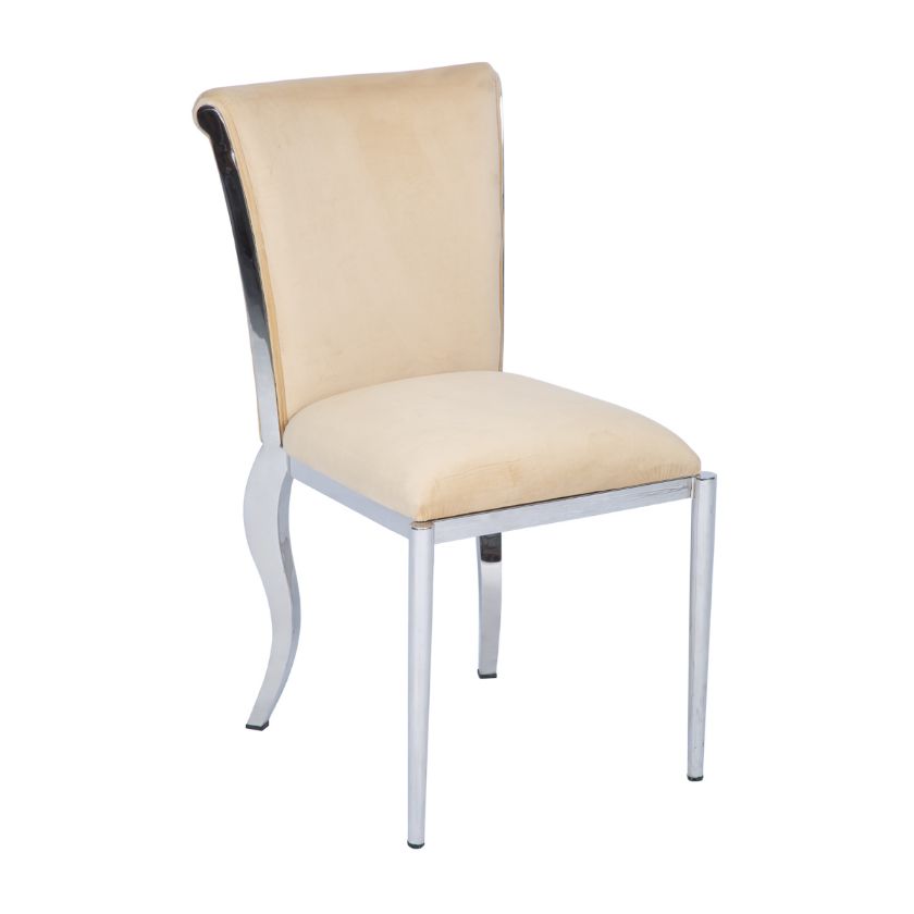 Picture of Stockton Cream High Back Mid Century Modern Dining Chair