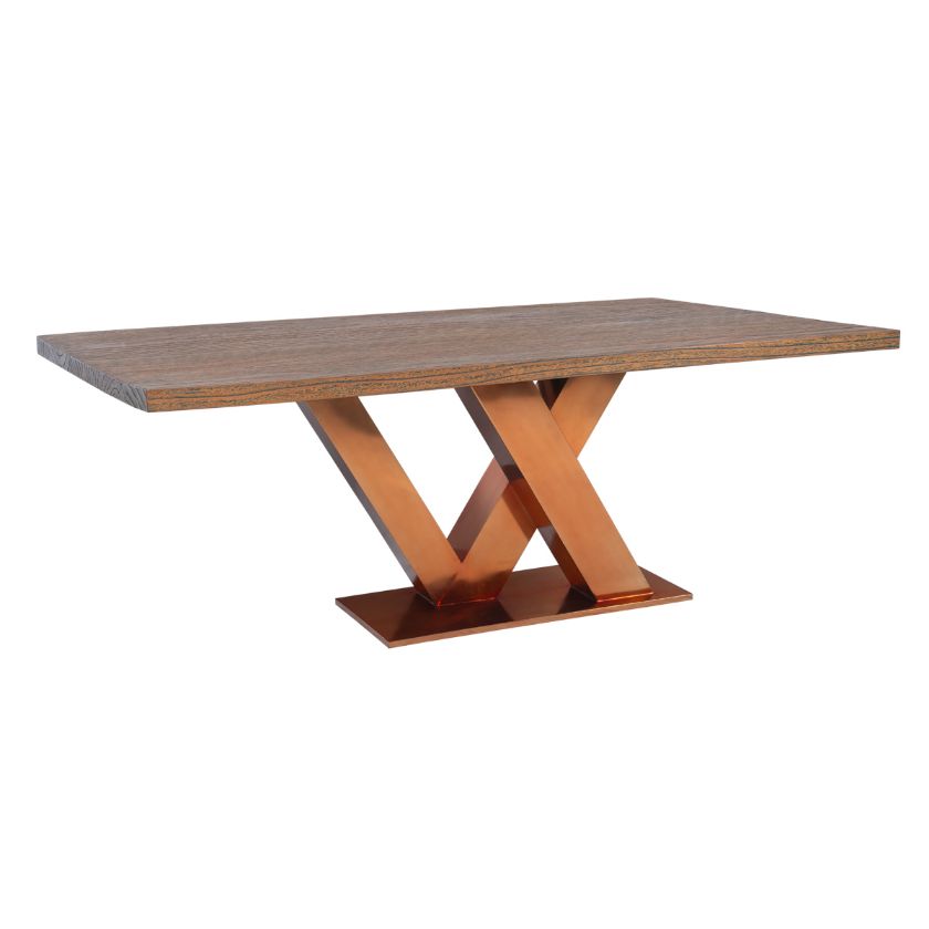 Picture of Brimingham Rustic Copper 8 Seater Contemporary Dining Table