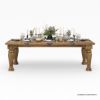 Picture of Litchfield Handcrafted Vintage Rustic Solid Wood Dining Table