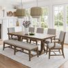 Picture of Cartagena Rustic Solid Wood 7 Piece Mid-century Style Dining Set