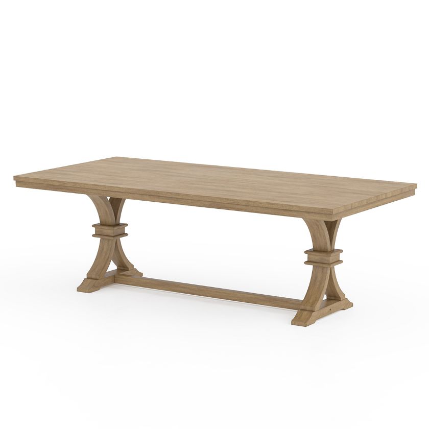 Picture of Cartagena Rustic Solid Wood Mid-century Style Dining Table