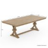 Picture of Cartagena Rustic Solid Wood Mid-century Style Dining Table