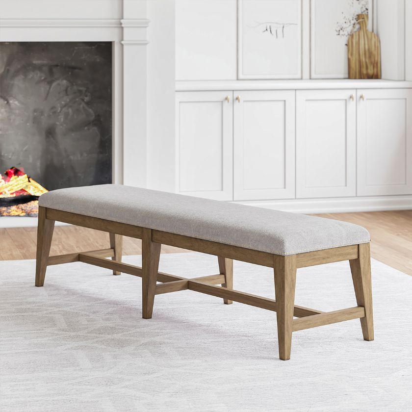 Picture of Cartagena Rustic Solid Wood Mid-century Style Bench