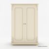 Picture of Otranto Mahogany Wood Large White Armoire Wardrobe
