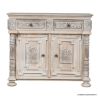 Picture of Keene Country Weathered White Solid Wood 2 Door Storage Cabinet