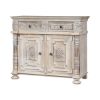 Picture of Keene Country Weathered White Solid Wood 2 Door Storage Cabinet