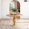 Picture of Maitland Farmhouse Mango Wood Pedestal Small Round Dining Table