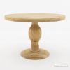 Picture of Maitland Farmhouse Mango Wood Pedestal Small Round Dining Table