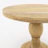 Picture of Maitland Farmhouse Mango Wood Pedestal Small Round Dining Table