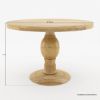 Picture of Maitland Farmhouse Mango Wood Pedestal Small Round Dining Table