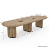 Picture of Douglas Modern Rustic Oval Conference Table