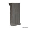 Picture of Camarillo Vintage Arched Hand Carved Rustic 3 Tier Charcoal Bookcase