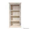Picture of Cerritos Solid Reclaimed Wood White 4 Shelf Tall Bookcase