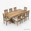 Picture of Darien Transitional Pedestal 8 Chair Dining Table Set