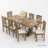 Picture of Darien Transitional Pedestal 8 Chair Dining Table Set