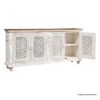 Picture of Shasta Antique Distressed Solid Wood Two Tone Long Sideboard Cabinet