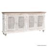 Picture of Shasta Antique Distressed Solid Wood Two Tone Long Sideboard Cabinet