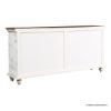 Picture of Shasta Antique Distressed Solid Wood Two Tone Long Sideboard Cabinet