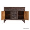 Picture of Humboldt Hand Carved Rustic Brown 3 Door Traditional Sideboard