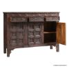 Picture of Humboldt Hand Carved Rustic Brown 3 Door Traditional Sideboard