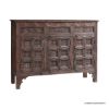 Picture of Humboldt Hand Carved Rustic Brown 3 Door Traditional Sideboard