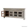 Picture of Guadalupe Traditional Distressed Grey Ornate 4 Display Door Sideboard