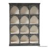 Picture of Camarillo Vintage Hand Carved Rustic Charcoal Black 12 Shelf Bookcase
