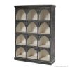 Picture of Camarillo Vintage Hand Carved Rustic Charcoal Black 12 Shelf Bookcase