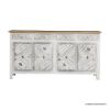 Picture of Inyo Antique Large Hand Carved 4 Drawer Two Tone Long Sideboard
