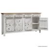 Picture of Inyo Antique Large Hand Carved 4 Drawer Two Tone Long Sideboard
