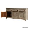 Picture of Mendocino Distressed Hand Carved Mid Century Sideboard with 3 Drawers