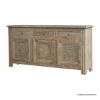 Picture of Mendocino Distressed Hand Carved Mid Century Sideboard with 3 Drawers