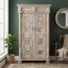 Picture of Grenoble Rustic Solid Wood Hand Carved Armoire