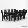 Picture of Colonial American Large Rustic Wood Dining Room Table Set
