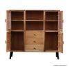 Picture of Torrance Rustic Solid Wood Mid Century Modern Display Cabinet