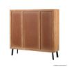 Picture of Torrance Rustic Solid Wood Mid Century Modern Display Cabinet