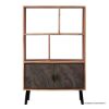 Picture of Plumas Industrial Natural Solid Wood 2 Door Display Bookshelf (53")