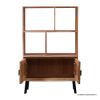 Picture of Plumas Industrial Natural Solid Wood 2 Door Display Bookshelf (53")